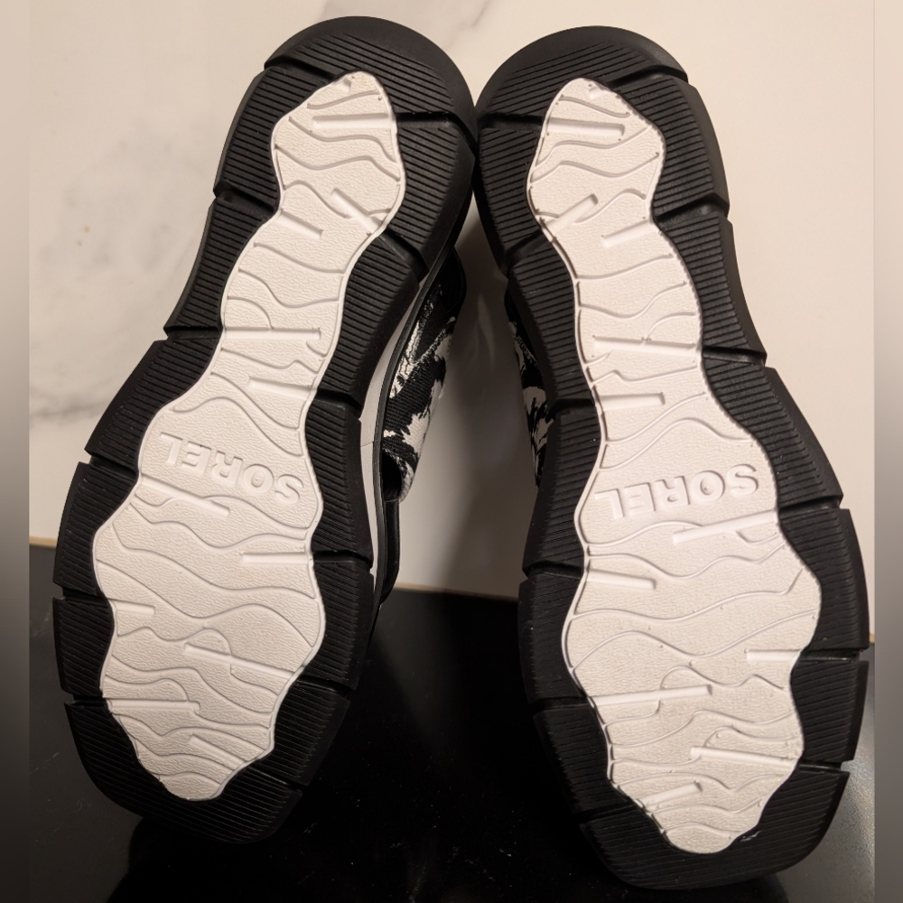 Sorel Black White Joanie III Slingback Wedge Sandals Size 6 NWOT MSRP  $129.95  - Picture 11 of 11